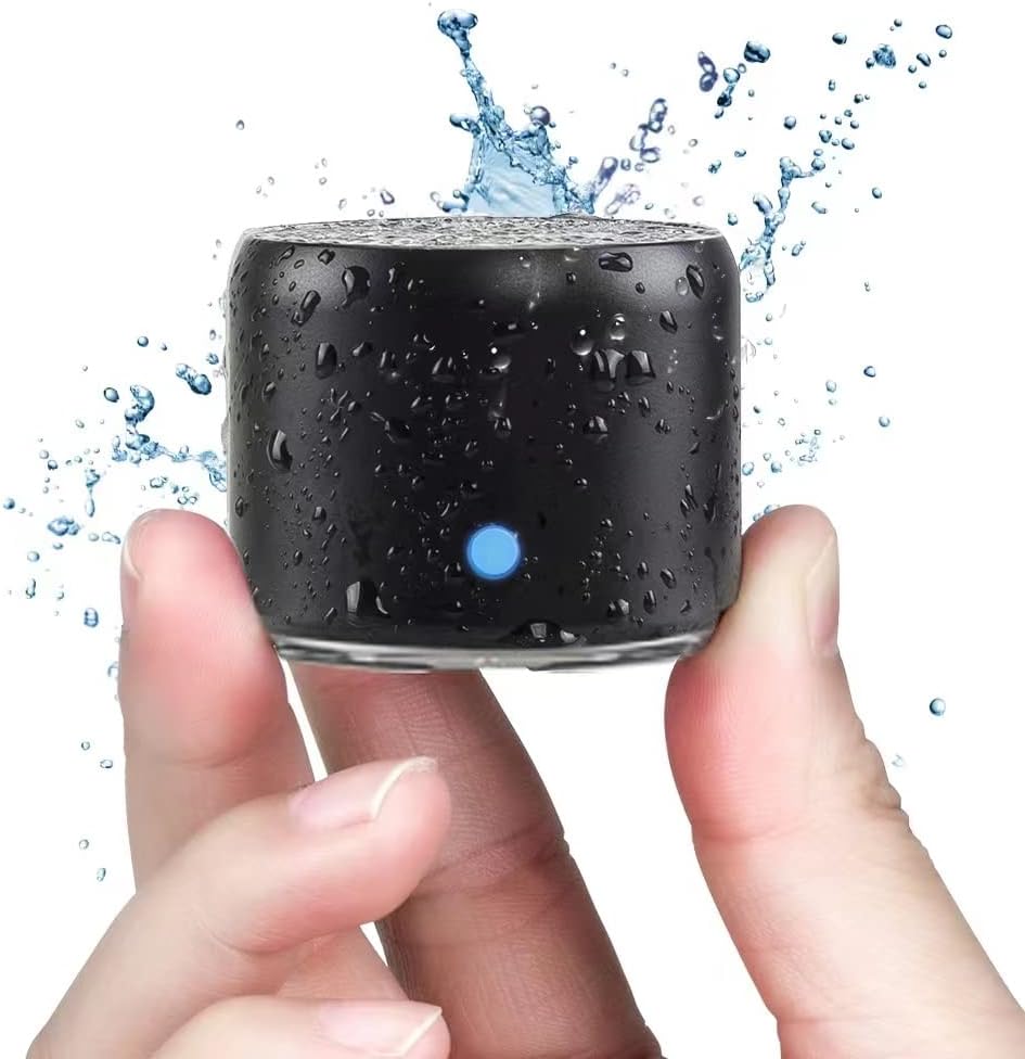 Mini Bluetooth Speaker with Passive Radiator, Pocket Size Wireless Speaker with 12 Hour Playtime for Travel and Outdoors, Black