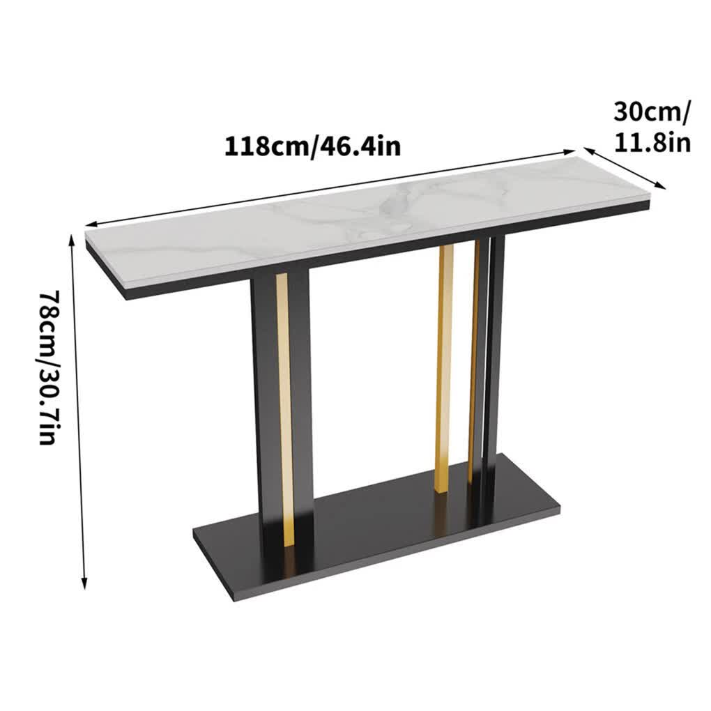 Heavy Duty Marble Entry Console Table Extra Large Sofa Table Accent Furniture โ image 5
