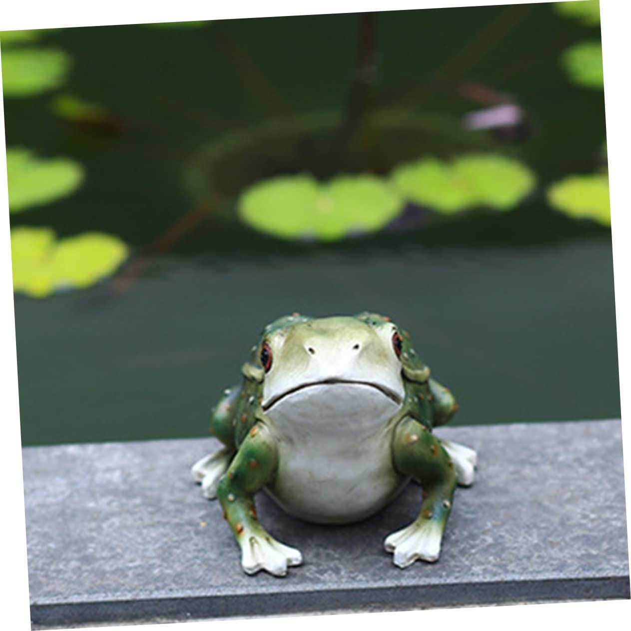 Animal Model Adornment Frog Ornaments Crafts Outdoor Synthetic Resin Yard Frog Decorations resin(1 pcs) — image 4