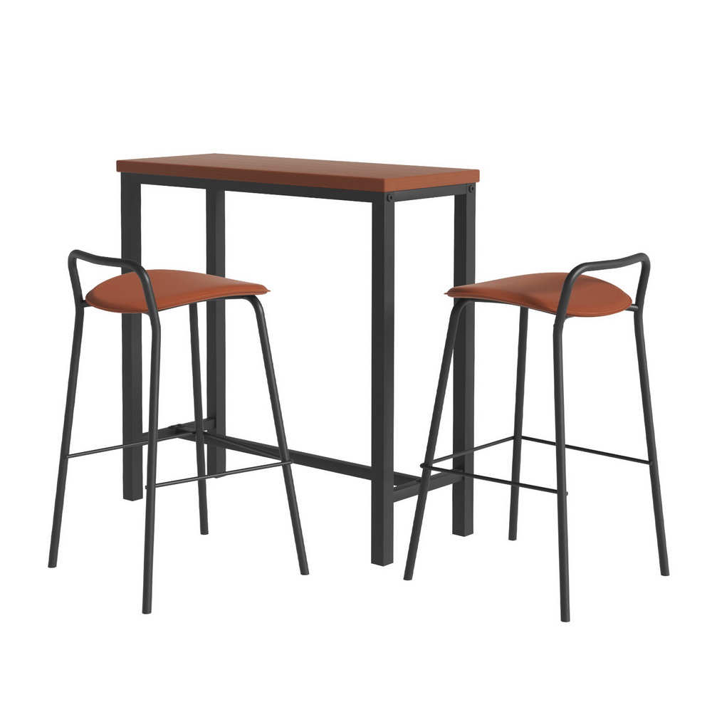 Artiss Bar Table and Stools Set Dining Desk Kitchen Chairs Cafe Pub — image 3