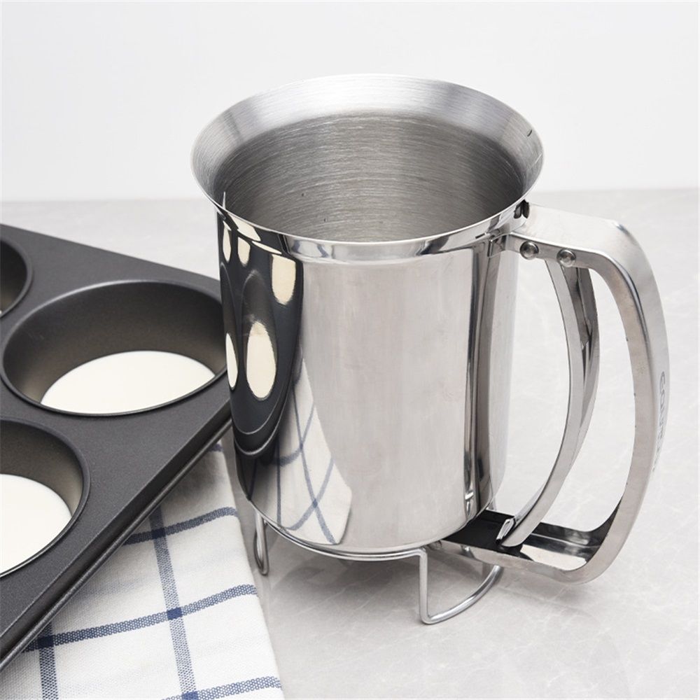Pancake Batter Dispenser with Funnel, 304 Stainless Steel, for Baking Cupcakes Muffins Crepes Waffles โ image 4
