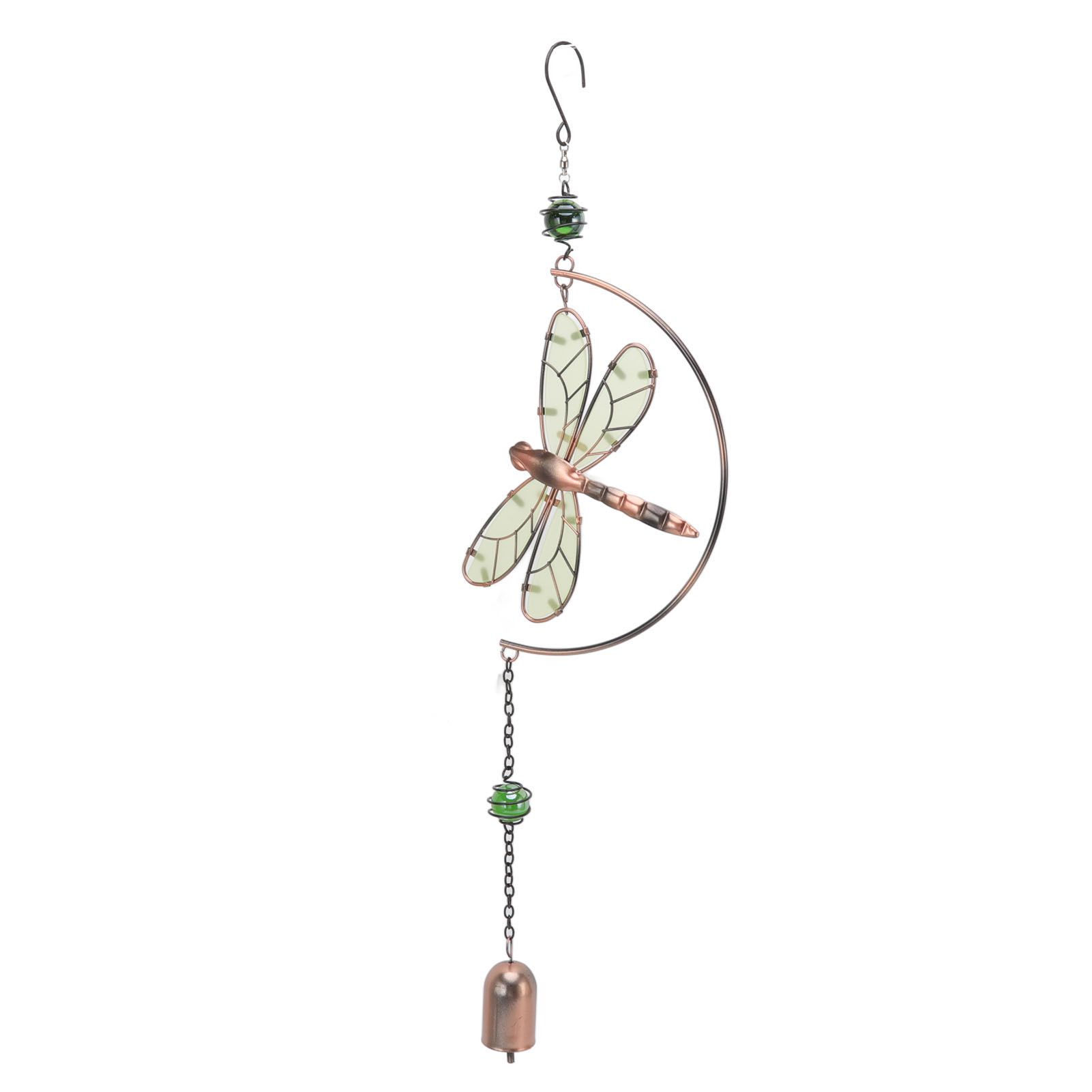 Dragonfly Wind Chimes Waterproof Beautiful Melody Iron Hanging Ornaments for Home Decoration — image 3