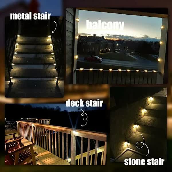Set of 4 outdoor solar lights, waterproof LED lights for outdoor use — image 4