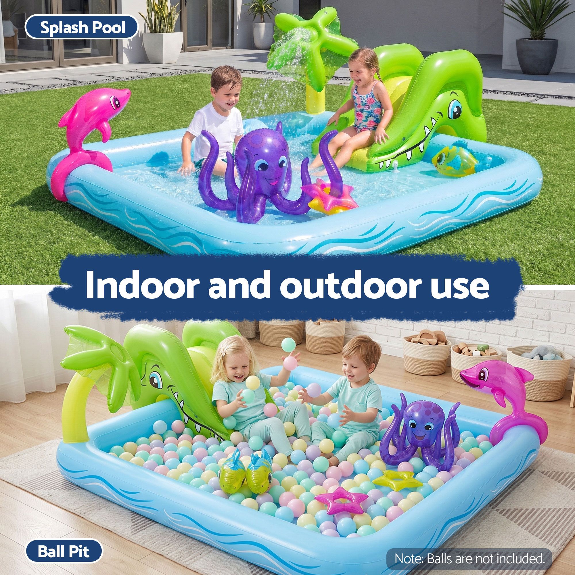 Bestway Kids Pool 239x206x86cm Inflatable Above Ground Play Pools 308L โ image 6