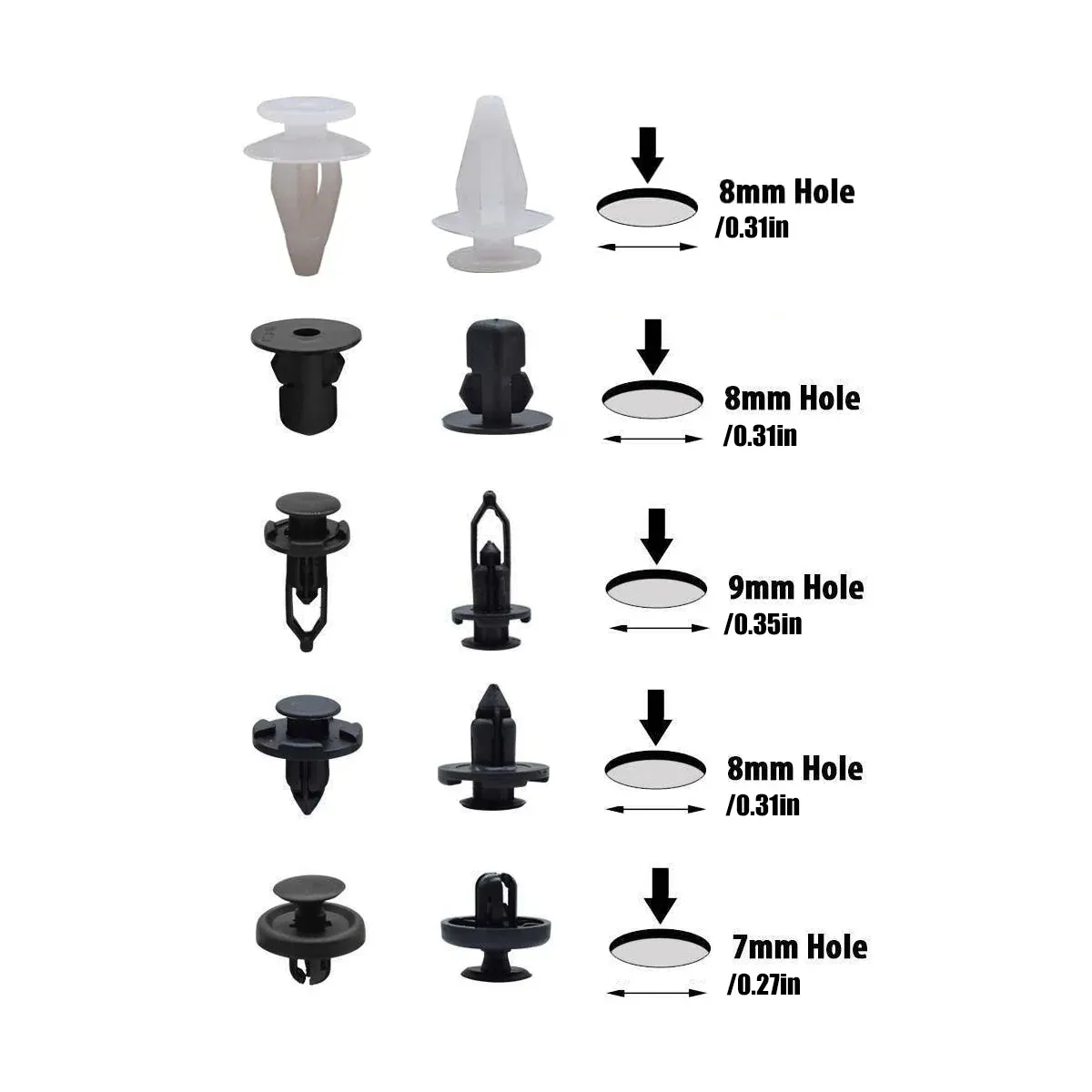 100pcs Car Trim Clip Set PP Push Rivets for Toyota Lexus Bumper Fender Repair โ image 3