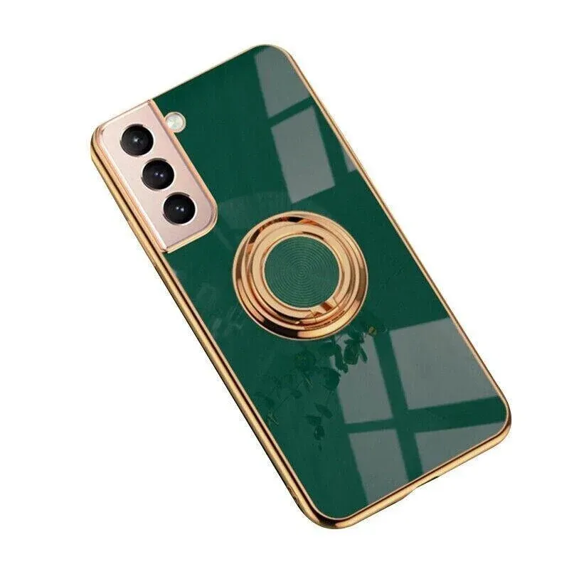 Dark Green Shockproof Ring Holder Case Cover for Samsung S22 Ultra S22 Plus Note 20 - Samsung Galaxy A13