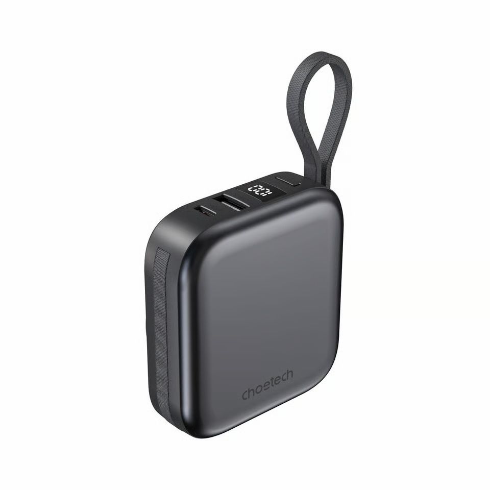 CHOETECH B697-BK 10000mAh CCC Certified LED display 22.5W power bank for Mobile/Apple watch/Airpods โ image 2