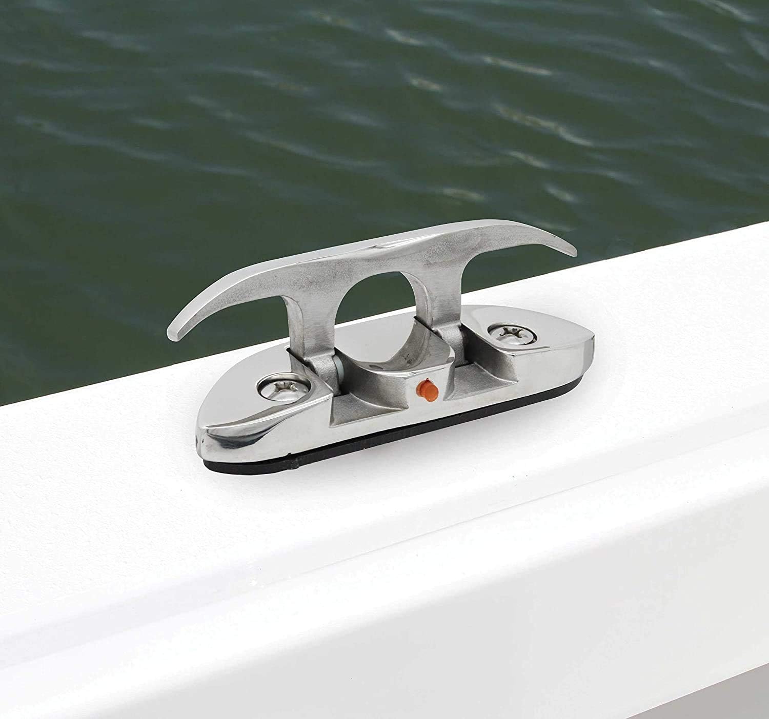 Boat2 Pcs Folding Cleat 4-1/2" Flip-up Dock Marine Grade 316 Stainless Steel with Screws — image 5