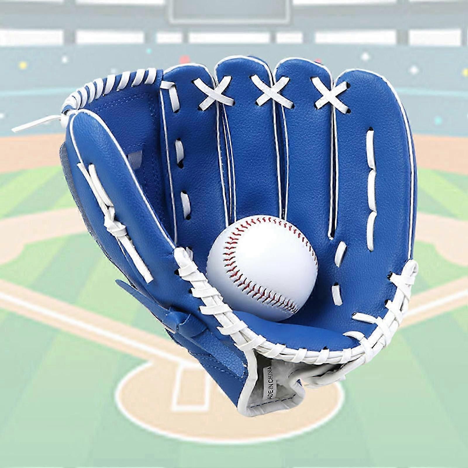 Youth Baseball Gloves Synthetic Leather Baseball Glove Sports Baseball for Women and Men Kids - Light Brown 11.5inch — image 3