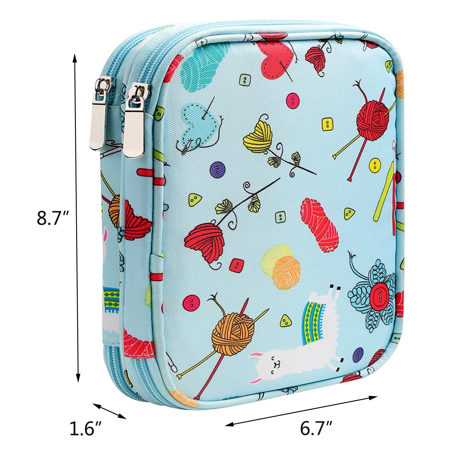 Knitting Needle Case, Portable Crochet Needle Case, Travel Organizer Storage Bag for Knitting Needles and Accessories (Bag Only) — image 4