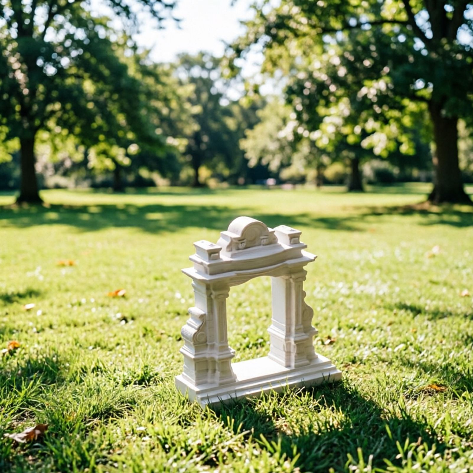 Miniature Roman Arch Model - Handcrafted Plaster Architectural Decor for Bookshelf, Desk & Home Display — image 5