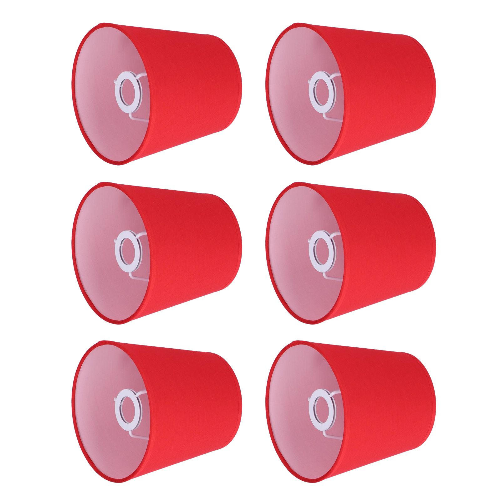 6Pcs Lampshade Modern Simple Cloth Art Inner Film Pendant Wall Light Shade Cover for Lamps E14 — image 5