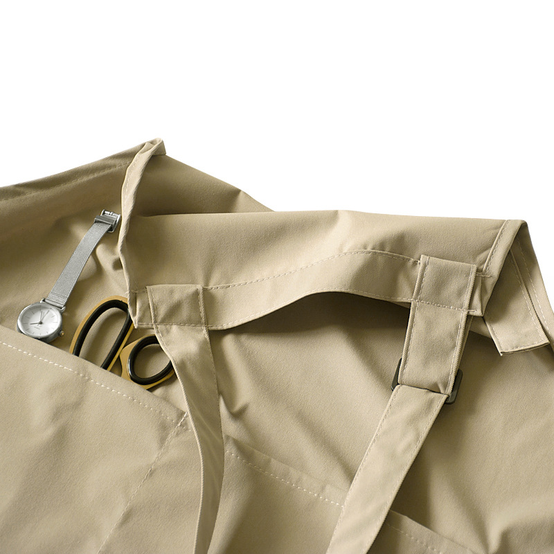 Beige Waterproof & Oil-Proof Apron - Adjustable Kitchen Apron with Pockets β image 4