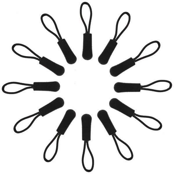 50-pack Black Replacement Zippers for Clothing, 6 inches — image 2
