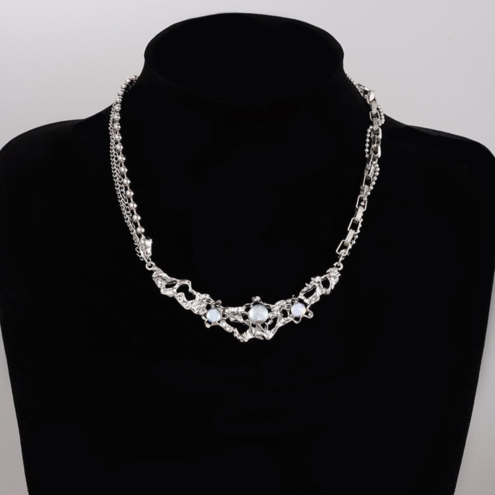 Irregular Necklace Pendant Metal Women's Design Collar Chain Star Fashion Jewelry Suitable for wearing on various holidays — image 3
