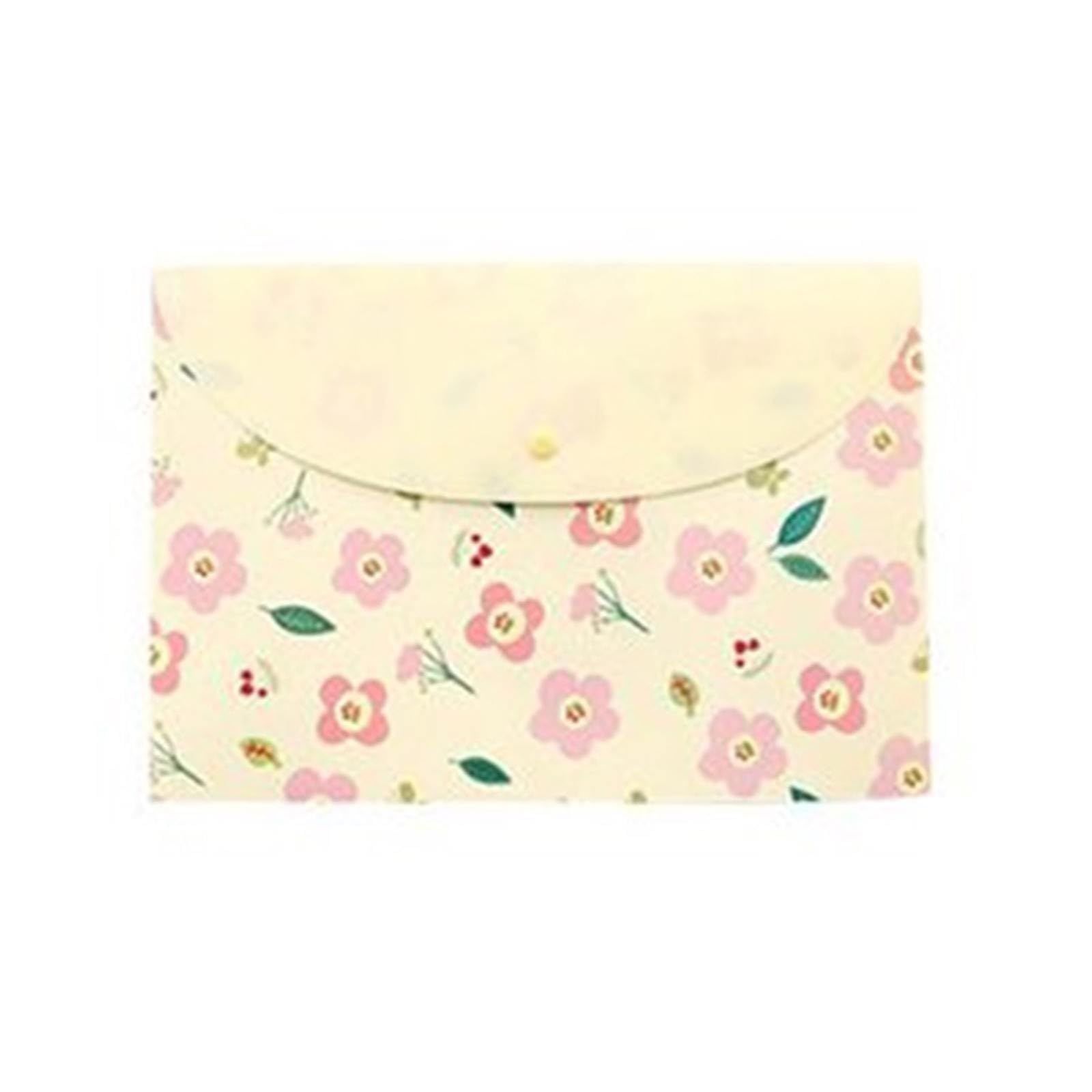 Plastic Document Folder Envelope Files Paper Organizers Bag Floral Design Green Arts and Crafts for Kids Ages 8-12 Boys Fun (4pes) — image 2