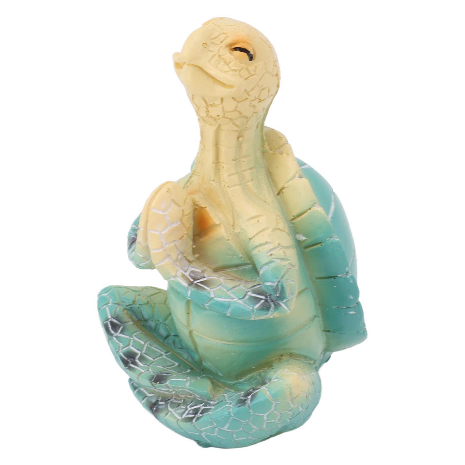 Sea Turtle Yoga Figurine Decoration Summer Meditating Decor Spring Garden Resin Handicraft — image 2