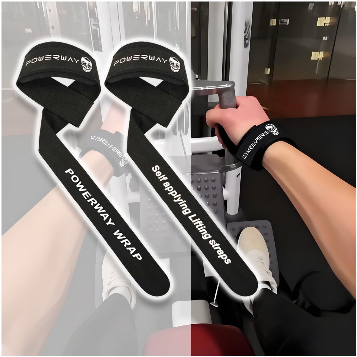 Wrist Guards Silicone Deadlift Fitness Support 2Pc Black-automatic model — image 2