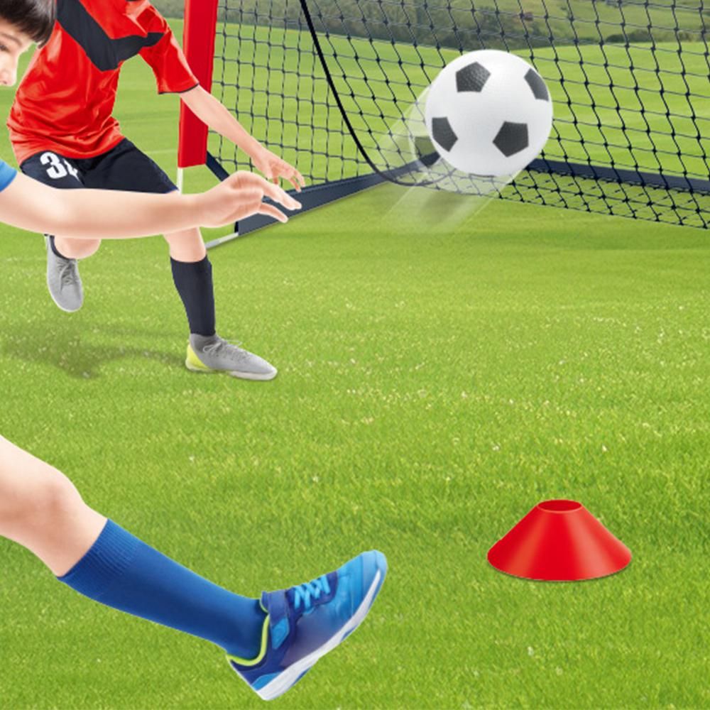 Soccer Goals for Backyard Set Outdoor Sports Games - Red Goal Frame with White Net — image 3