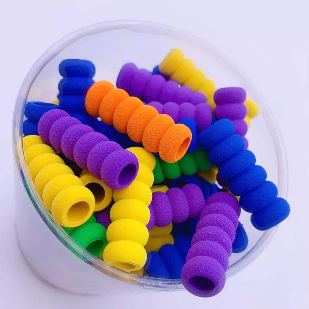 10Pcs Random Color Soft Foam Pencil Grips, Pen Grippers for Diamond Painting Pens Drill Pen, Pencil Cushion Drawing Pens for Drawing Writing Kids Toddlers โ image 6