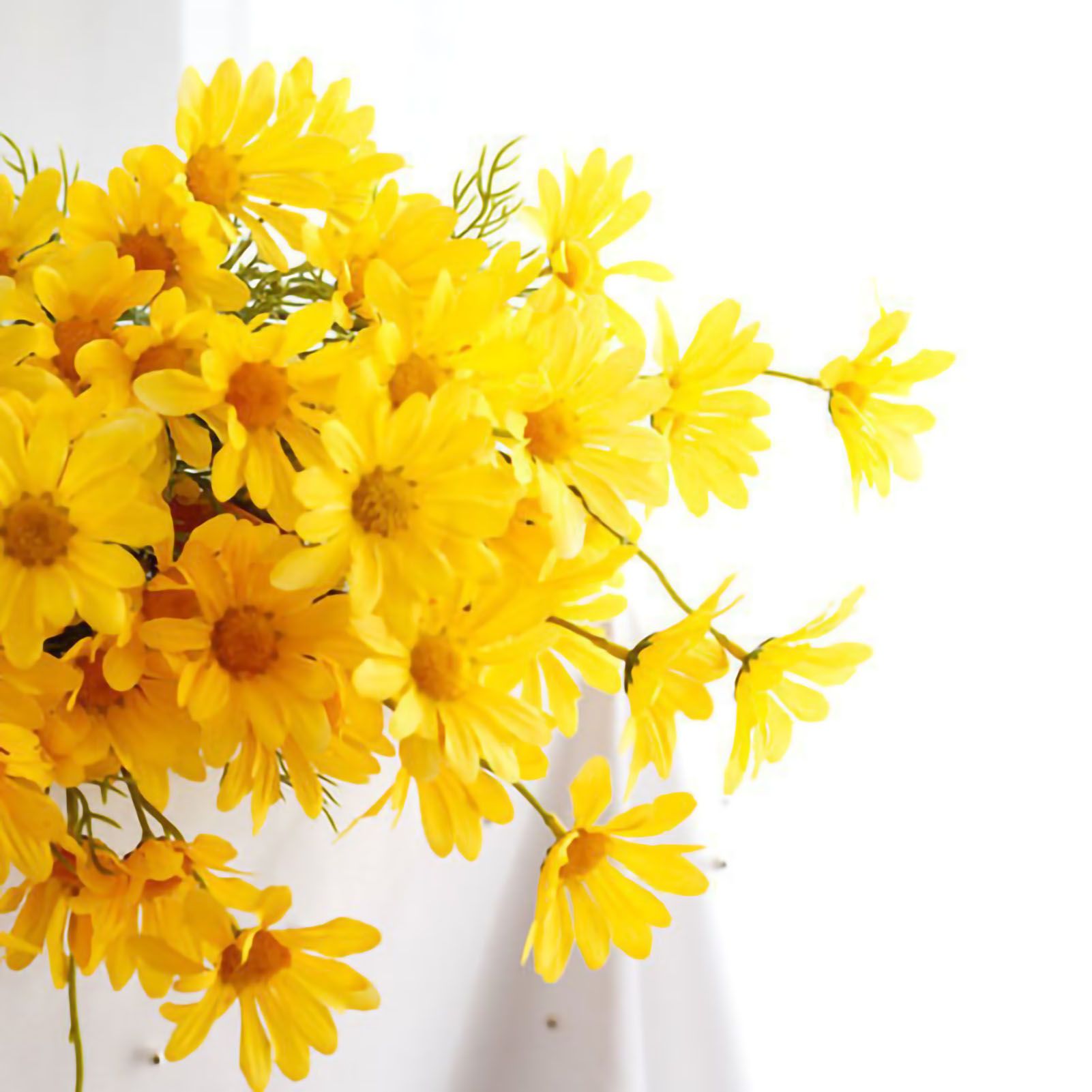 Artificial Daisy Flowers Bouquet Home Decoration for Living Room Dining Room Bedroom Office Light Yellow — image 2