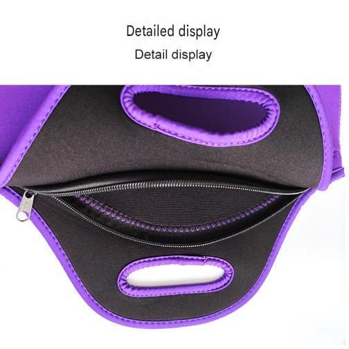 Black Reusable Neoprene Insulated Lunch Bag – Waterproof Thermal Tote for Work, School & Picnics (30x17x30cm) — image 5