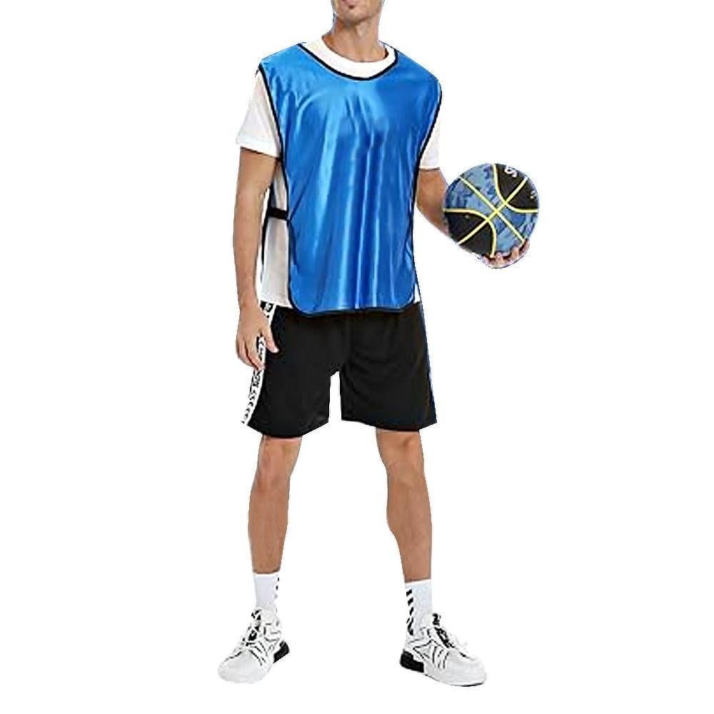 4Pcs Scrimmage Training Vest Team Sports Games Practice Jersey Blue — image 2