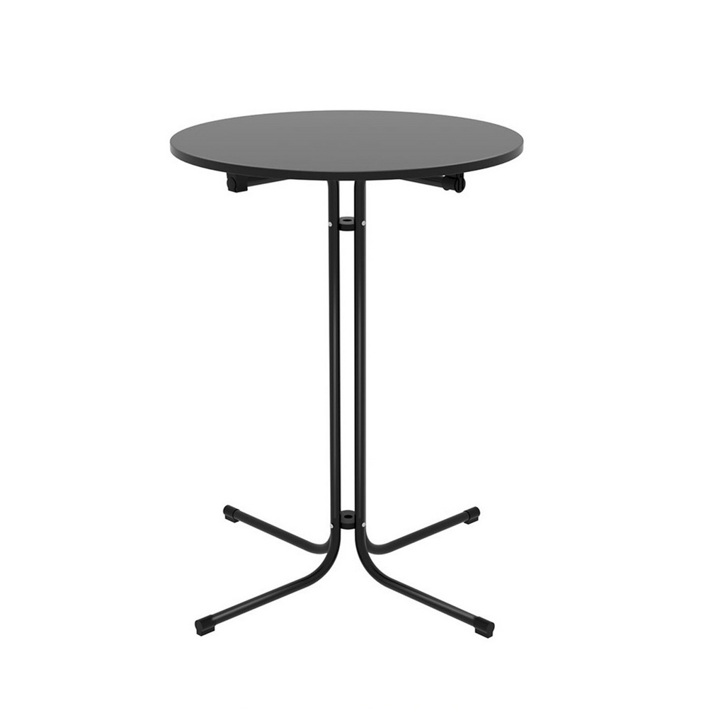 Gardeon Outdoor Bar Table Round Folding Desk Top 109cm Patio Furniture Black โ image 3