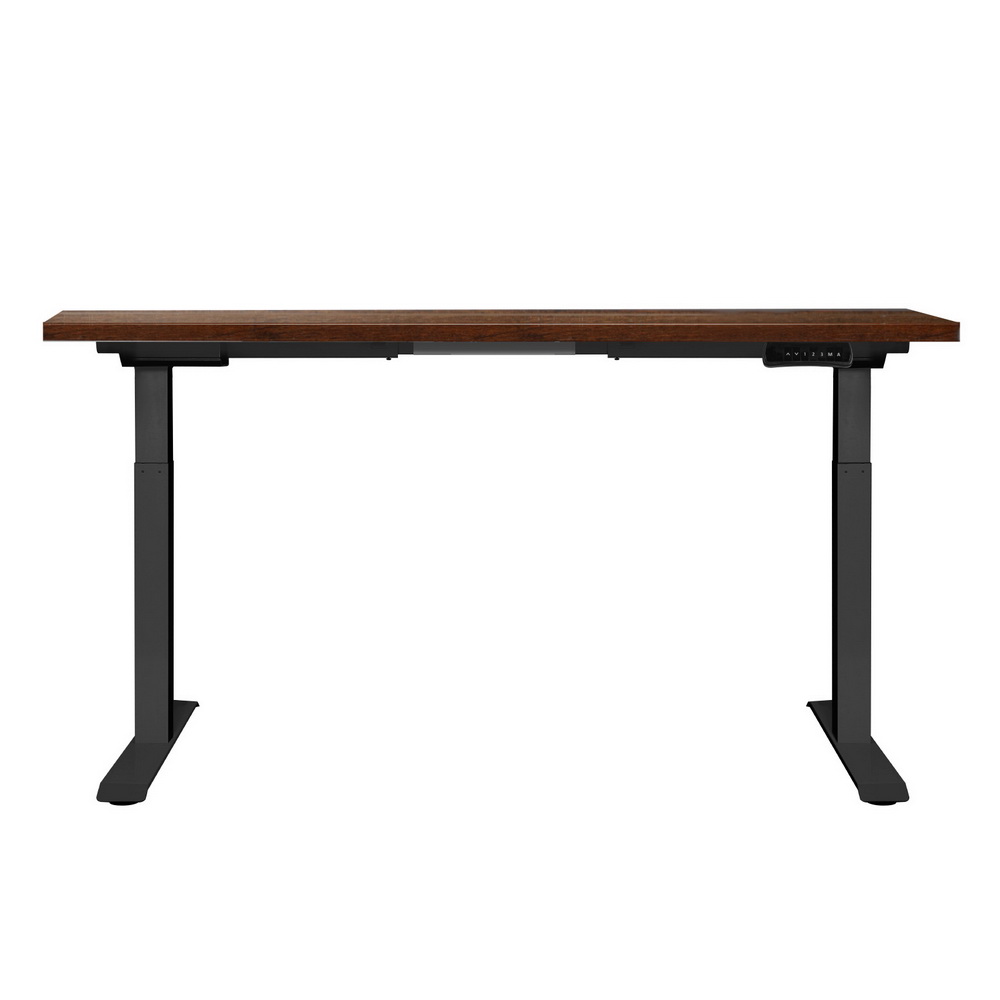 Artiss Standing Desk Motorised Dual Motor Rustic Brwon 140CM — image 3