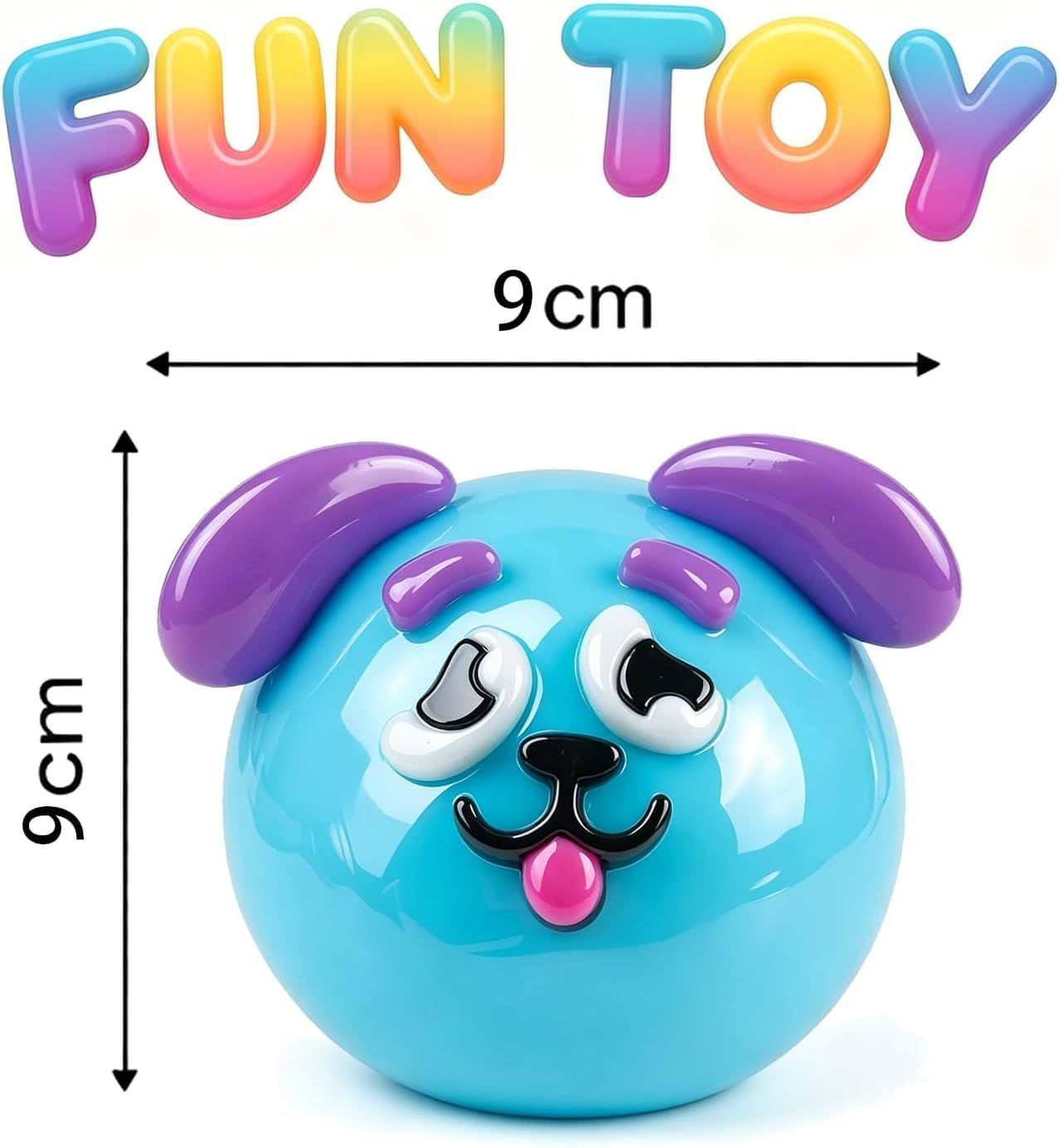 Dog Face Stress Ball Slow Rising Sensory Toy for Anxiety Relief Yellow โ image 2