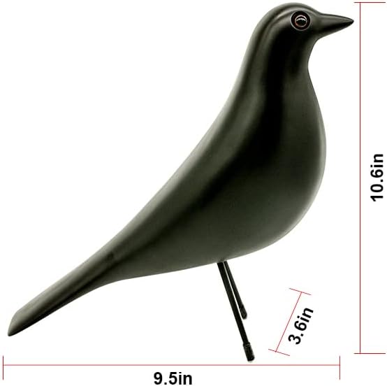 Mid Century Decor House Bird - Mid Century Desk Modern Decor,Sculpture Replica,Pigeon for Desk,Mid Century Sculpture(Black) — image 2