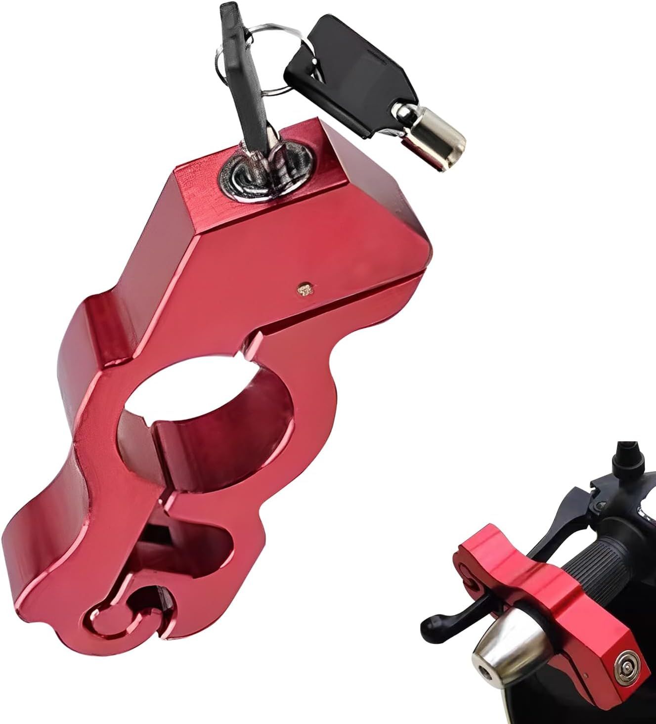 Motorcycle Handlebar Lock, Anti-Theft Anti-Picking Device for Brake Handlebar, Portable Adjustable Throttle Lock, Heavy Duty Anti-Rust Fixing — image 2