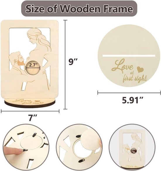 Memorial Photo Frame - Baby Ultrasound Memorial Frame - Newborn Memorial Stand - Style A — image 5
