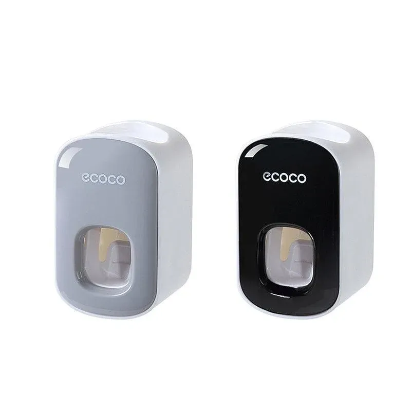 Ecoco Wall Mount Auto Ands Free Toothpaste Dispenser Automatic Toothpaste Squeez - Grey β image 3