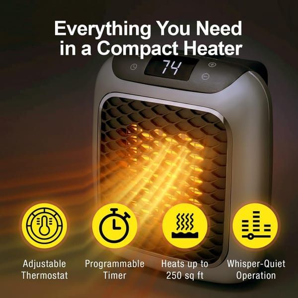 Wall-Mounted Heater Mini Electric Heater Office Heater Home Heater Fast Heating - Blue - Size Australian standard — image 5
