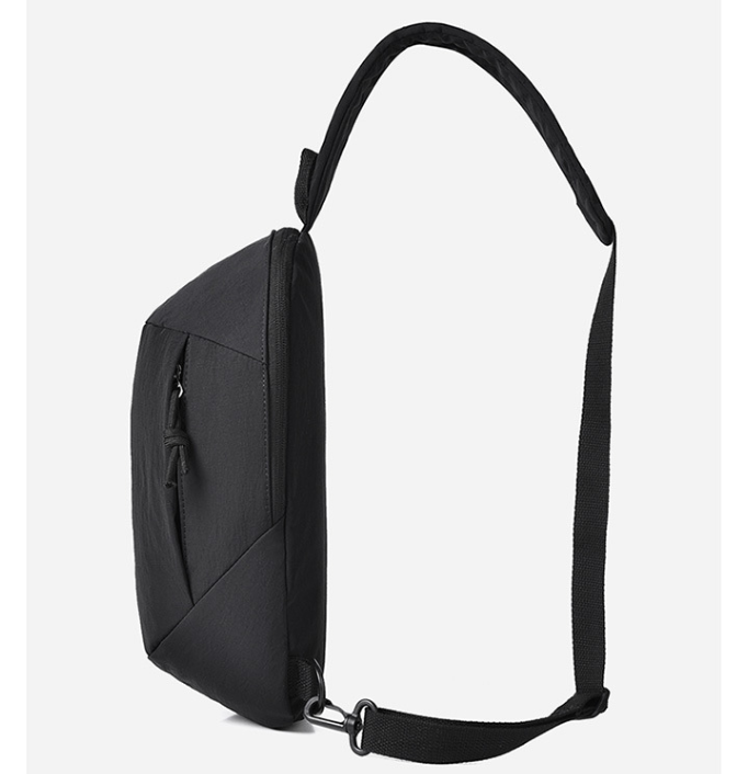 Black Minimalist Anti-Theft Sling Bag for Men & Women - Water-Resistant Crossbody Chest Pack, Fits 9.7-inch Tablet โ image 3