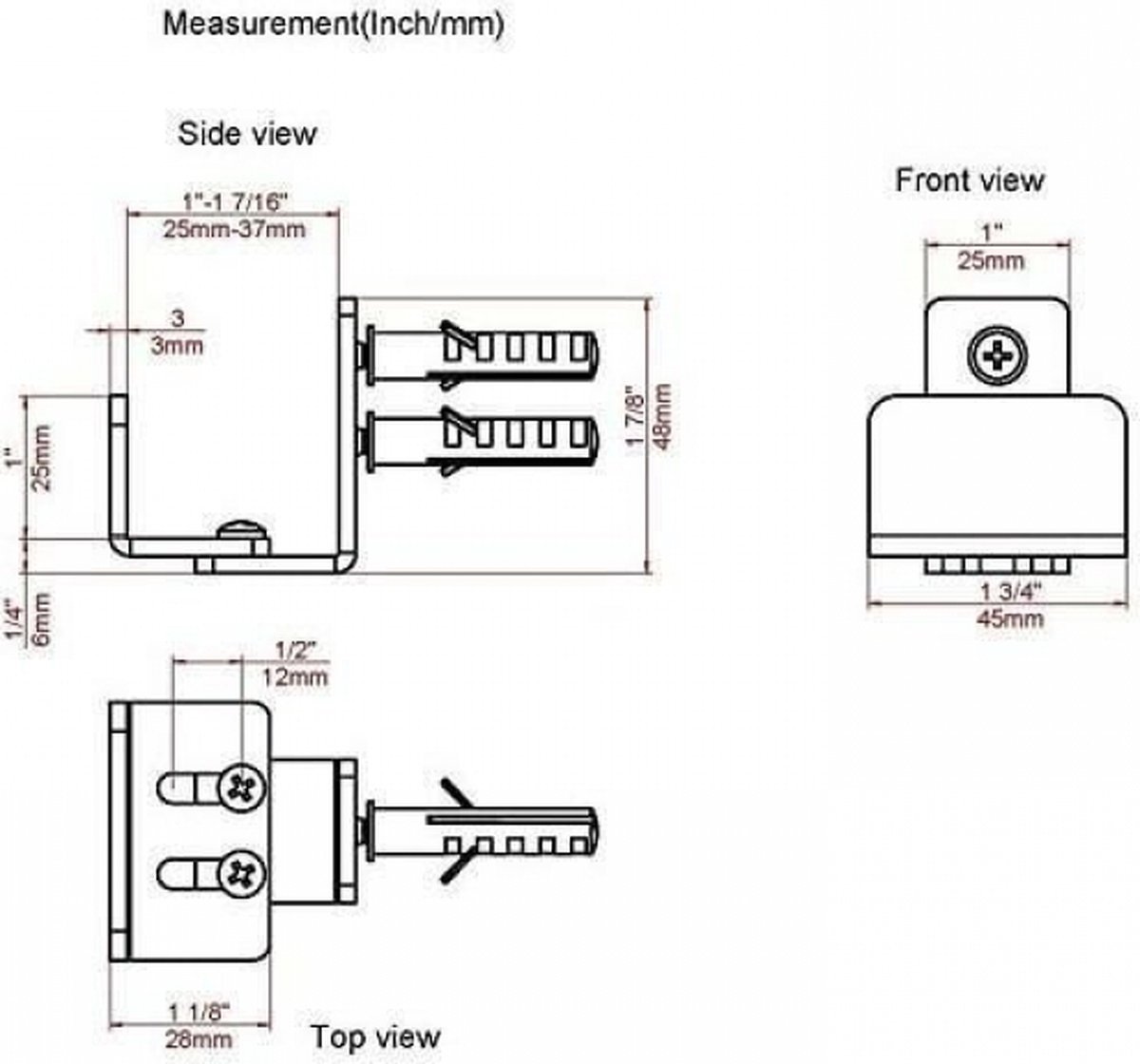 Floor guide - Wall guide - Door guide - Steel - Black - Wall mounting - for sliding doors, shed doors โ image 5