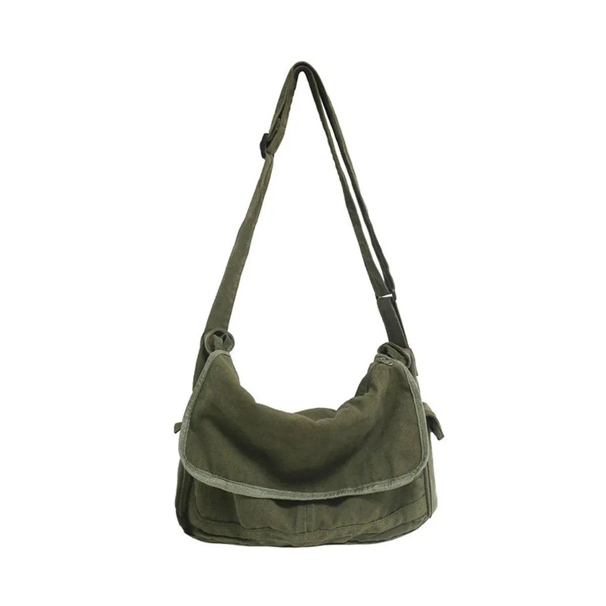Green Messenger Shoulder Bag for Men Women Casual Work Travel and Daily Use — image 2