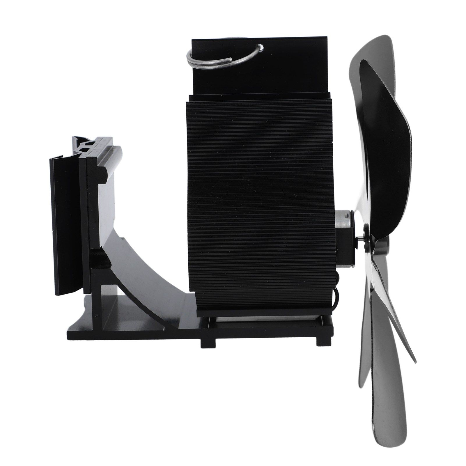 Wood Stove Fan Heat Powered 6 Blades Hanging Stove Fan Silent Flue Pipe Hanging Fireplace Fan Eco Friendly Wall Mount Black — image 5