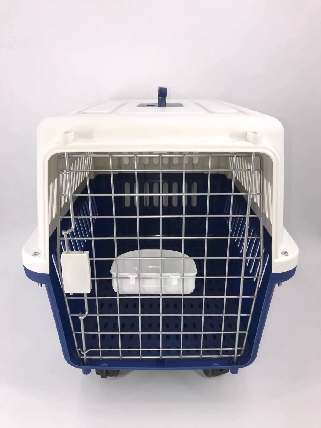 YES4PETS Navy XXXL Dog Puppy Cat Crate Pet Carrier Cage W Tray, Bowl & Removable Wheels โ image 2