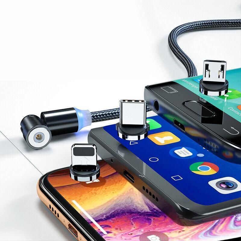 3in1 Fast Charging Cable with Rotating Head for USB C iOS Micro USB Devices - 1M โ image 6
