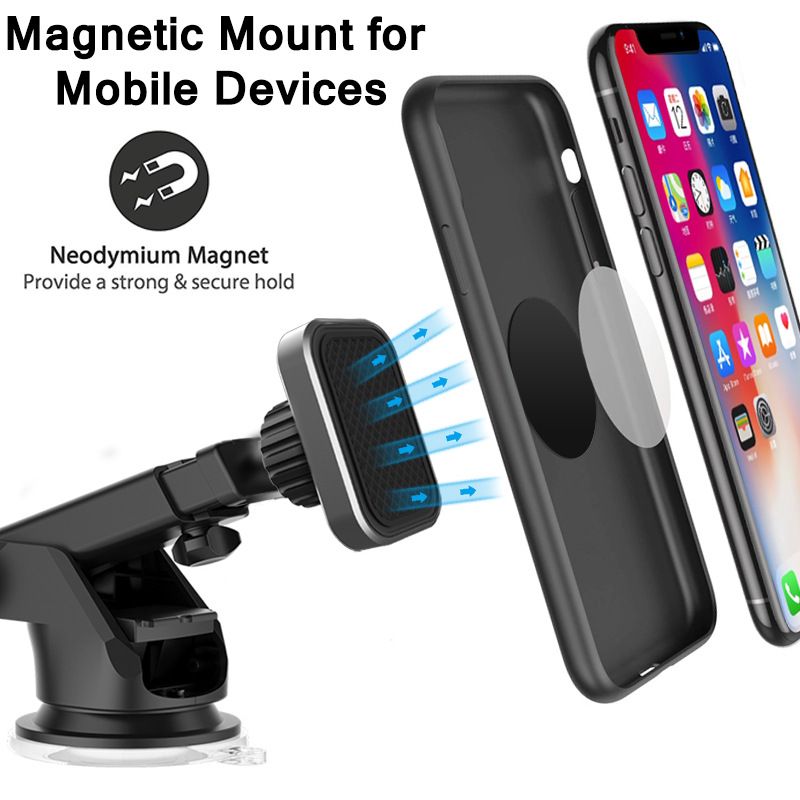 （grey）Magnetic Phone car Mount,fit in Dashboard and Windshield,Strong Magnet,360 Degree Phone Holder — image 3