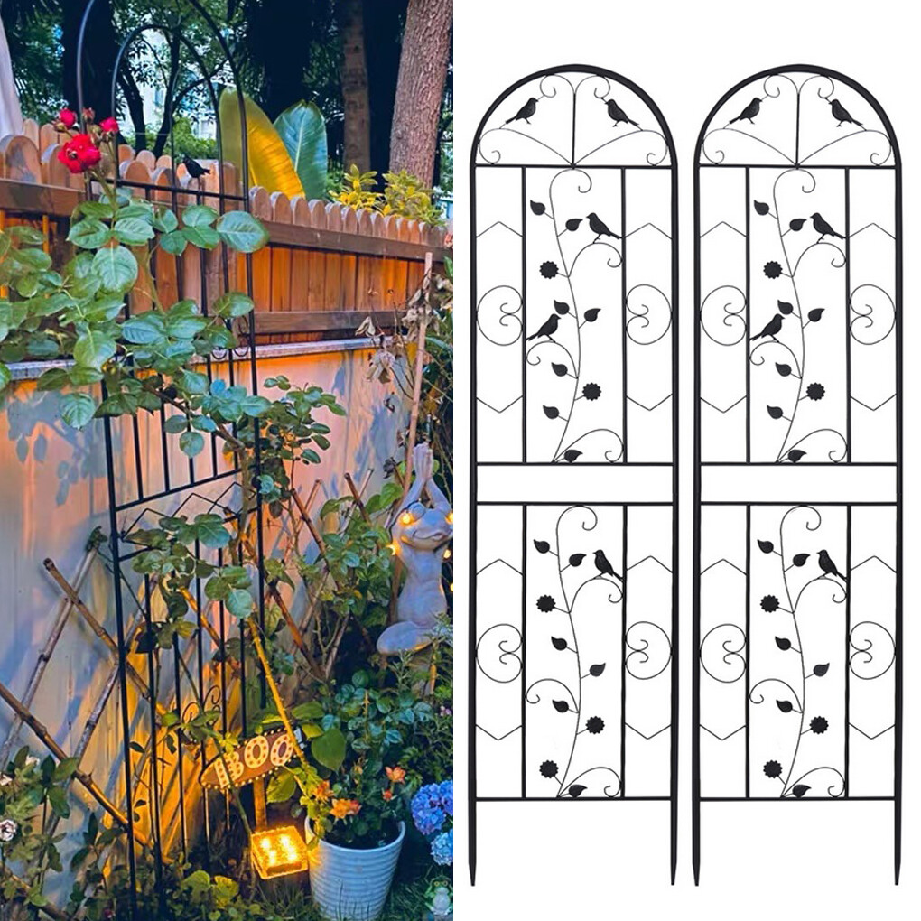 Garden Trellis Climbing Plant Support Patio Wire Lattice Grid Panel Stake Fence — image 2