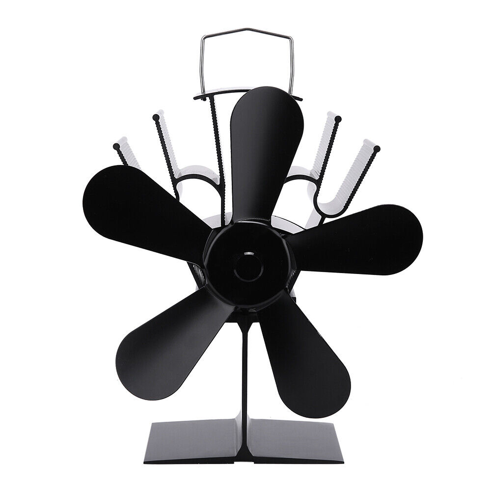 Wood Heater Fan Eco Heat Powered Self-Powered Silent for Fireplace Stove Burner — image 3