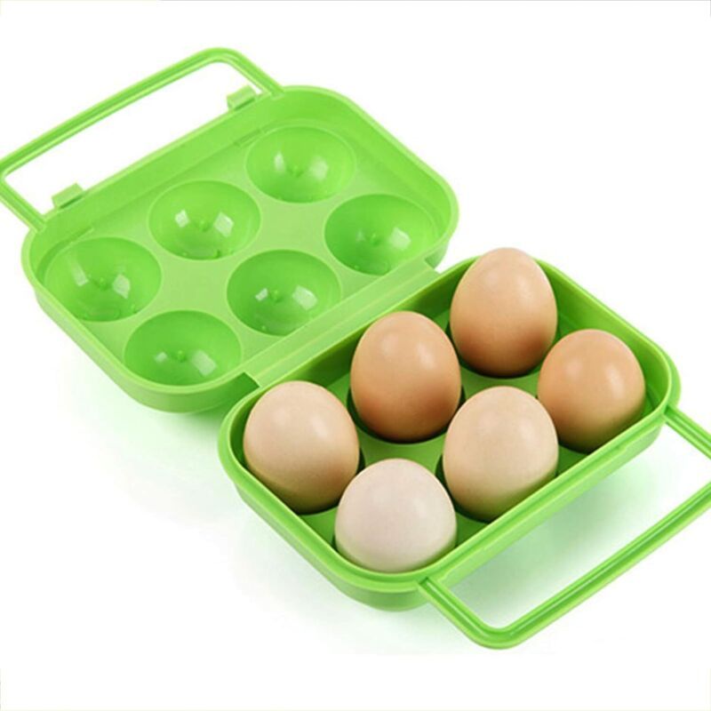 Plastic Egg Box, 6 Grid Foldable Egg Storage Box for Refrigerator — image 3