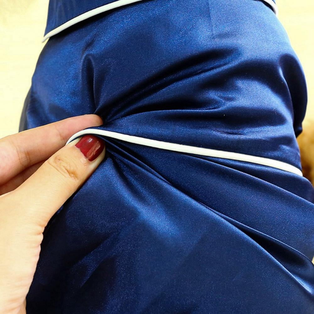 Dog Stain Silk Pajamas Clothes,Button Down Short Sleeve Dog Shirts Loungewear Puppy Pjs for Yorkie Bulldog Small Medium Dog Cats,Soft Two-Legged Sleepwear โ image 5