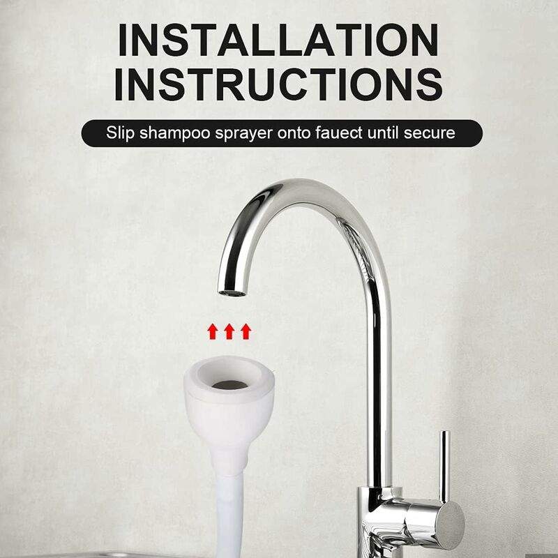 Plastic Mixer Tap Shower Head, Universal Sink Hose Shower Head Adaptable To Faucet, Home Hairdressing Shower Head, Baby — image 3