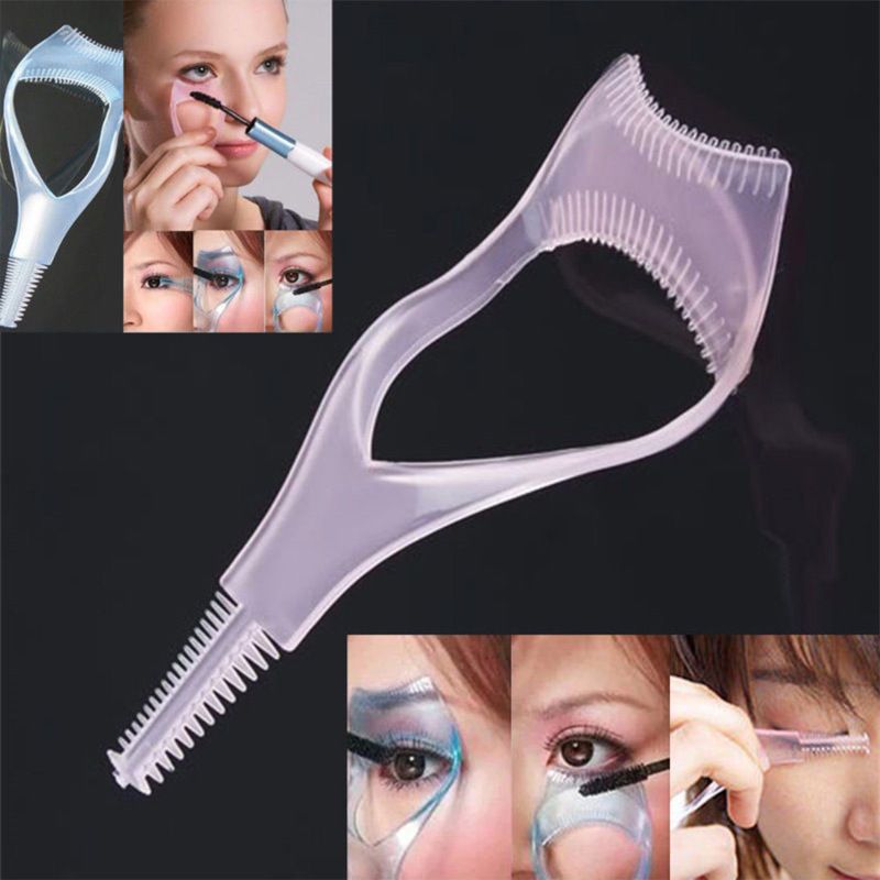 Eyelash Brush Tool,4pcs 3 in 1 Makeup Cosmetic Eyelash Tool Upper Lower Eye Lash Mascara Guard Applicator — image 5