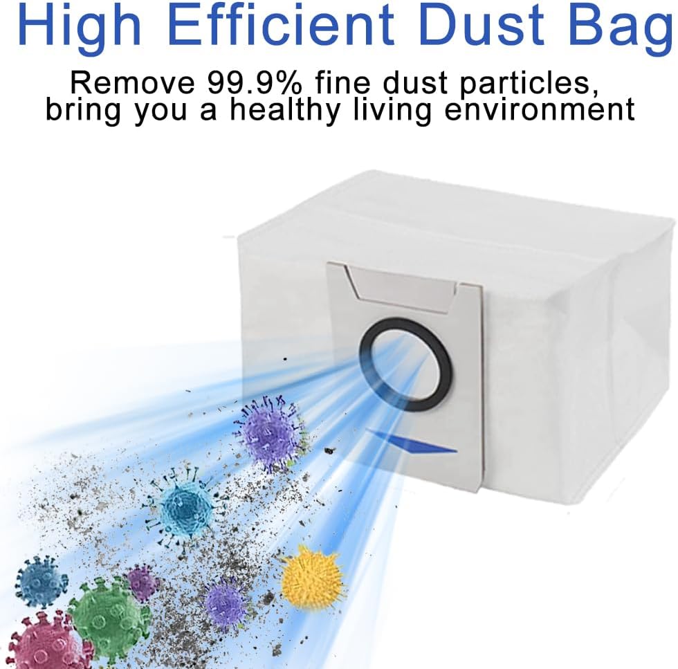 Dust Bags Spare Part for Ecovacs Deebot X1 Plus T10 Plus Robot Vacuum Cleaner Replacement Dust Garbage Bag Accessories (6 Pcs) — image 3