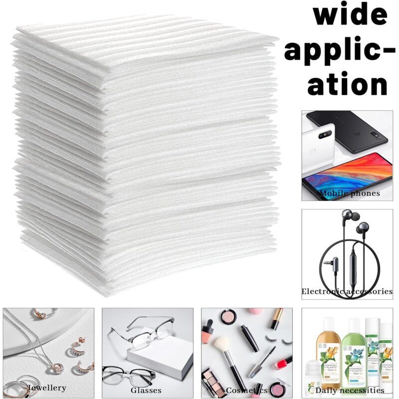 100 Pcs Moving Sheets Foam Bubble Wrap Cardboard for Boxes Dishes Plates, Glasses Packaging — image 4